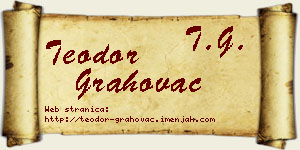 Teodor Grahovac vizit kartica